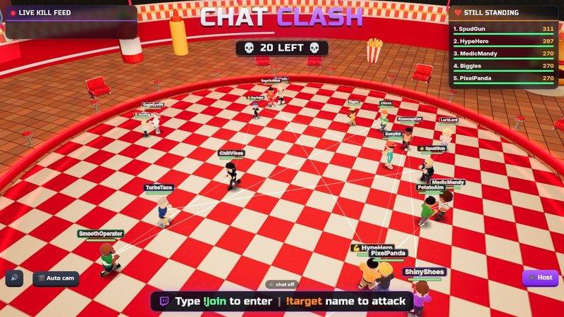 Chat Clash, Burger Joint map, mid-fight