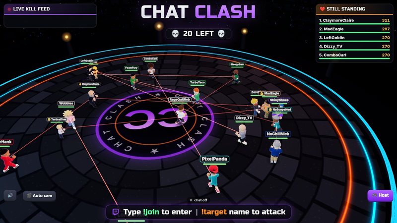 Chat Clash, Classic arena, mid-fight